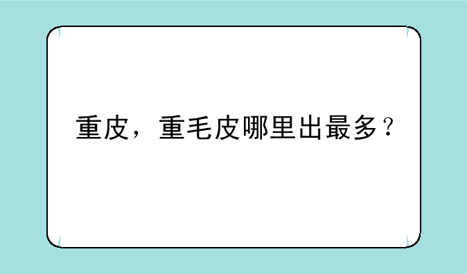 重皮，重毛皮哪里出最多？